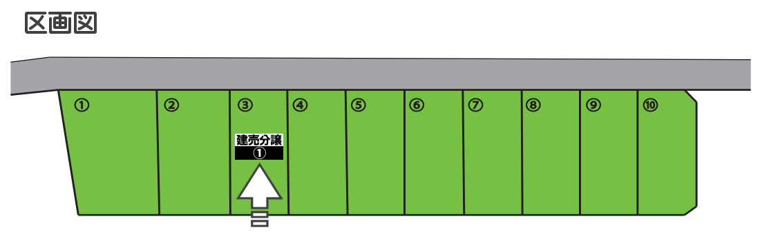 区画図 分譲地 レーブタウン柵ノ木 黒石市柵ノ木 区画3